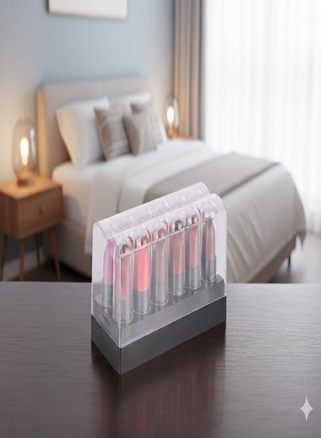 بينر مجموعة أحمر شفاه بينر مات ميني، 12 لونًا متنوعًا، أحمر شفاه بحجم مناسب للسفر على شكل قلم تلوين، بلمسة نهائية غير لامعة - Image 4