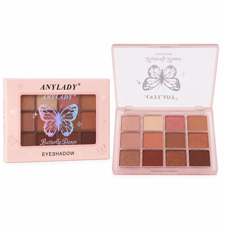 Me Now 12 Colors Nude Eyeshadow Palette Matte Shimmer Brown Eye Shadow  Kit 02 - Image 1