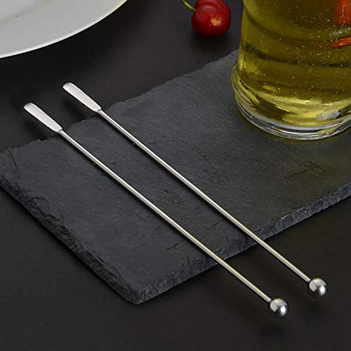 SZLFSX 5 pcs Stainless Steel Coffee Beverage Stir Sticks Cocktail Stirrers Drink Swizzle Stick 7.4" Swizzle Stick Picks Tools - Image 5