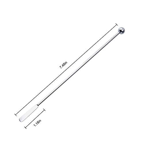 SZLFSX 5 pcs Stainless Steel Coffee Beverage Stir Sticks Cocktail Stirrers Drink Swizzle Stick 7.4" Swizzle Stick Picks Tools - Image 2