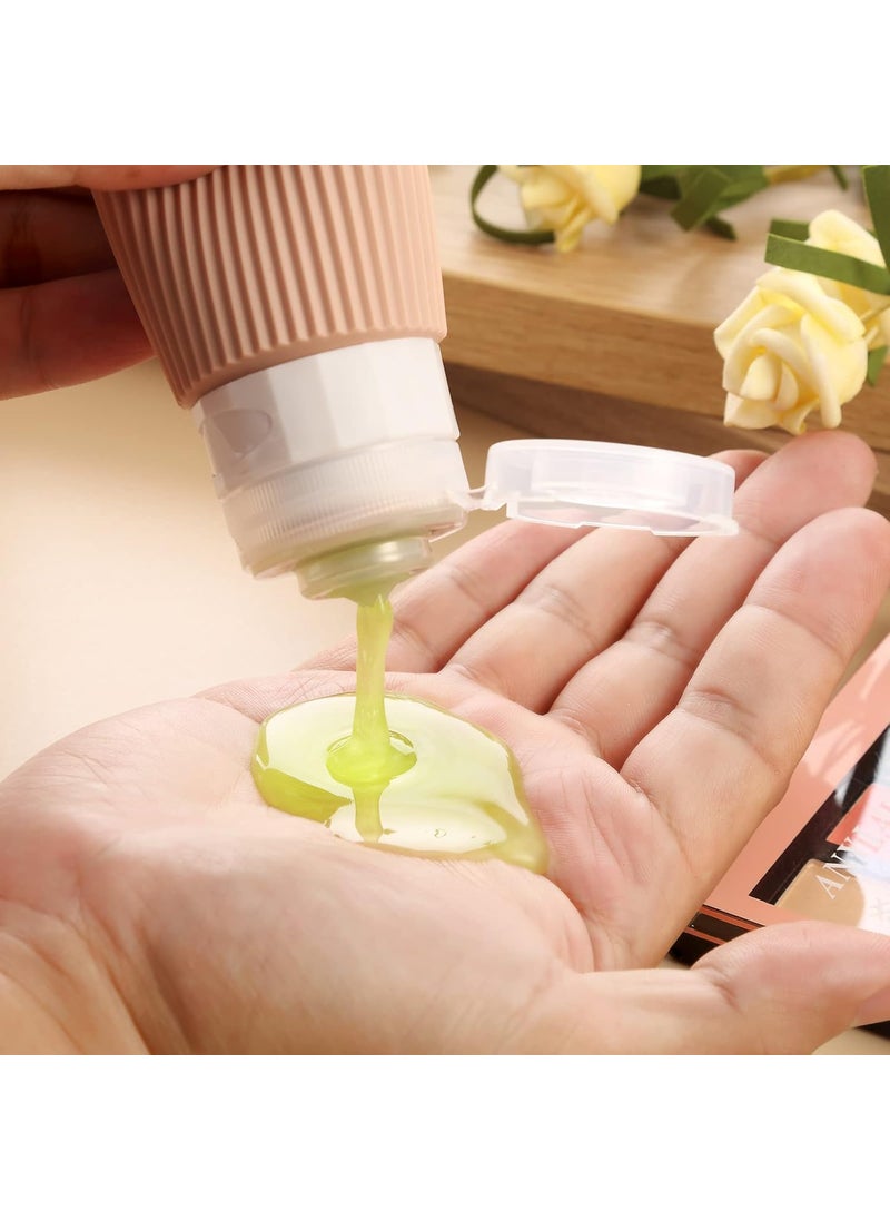 CLICKSY CLICKSY Silicone Travel Bottles For Toiletries Pack 4 Shampoo Bottle Set Toiletry Bottles Containers Small Leakproof Mini Essentials 90ml Multicolour  - Image 4