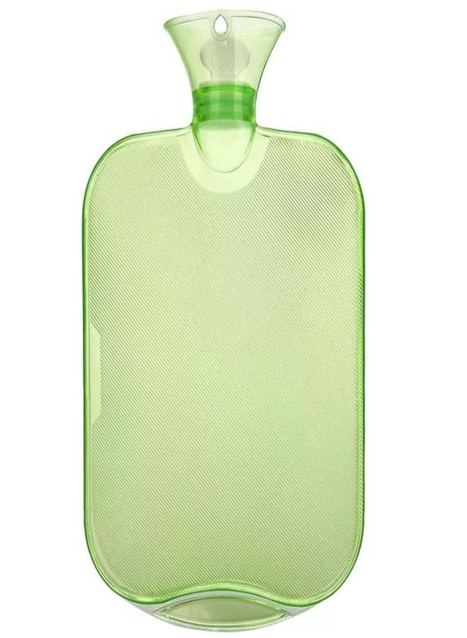Giffy Transparent PVC Made Hot Water Bag for Pain Relief Therapy Winter Warmth Soothing BPA Free Leakproof 2 Litre ThermoRelief RelaxaHeat Green Pack of 1 - Image 1