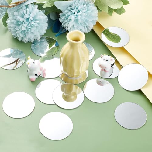 NEILL® Acrylic Mirror 2 inches Round, 2mm Thickness, Pack of 20 Pcs for Crafts Adhesive Round Bulk Mirror Circles Craft Acrylic Tiles for DIY Projects, Wall, Table & Art Decor Essentials - Image 4