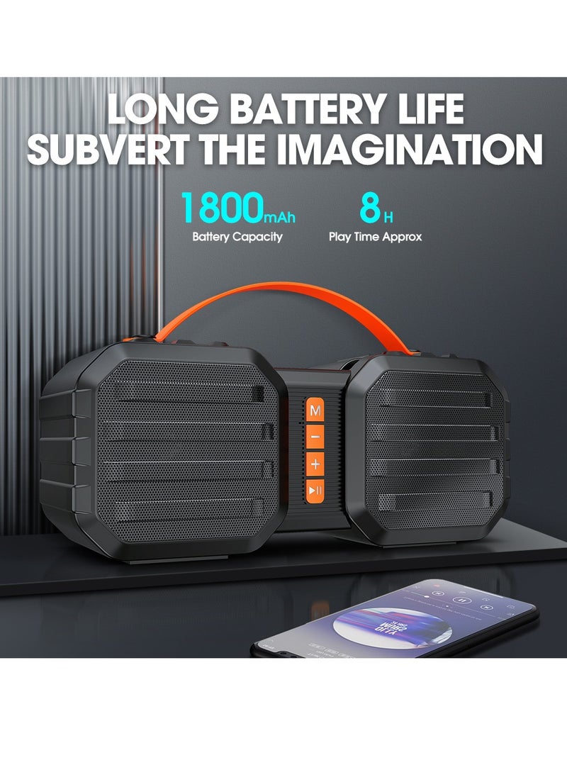 T-WOLF Portable Bluetooth Speaker TWS Connection 8H Playtime and Multi-Mode Portable Speaker for Outdoors, Camping, Home, Party  - Image 3