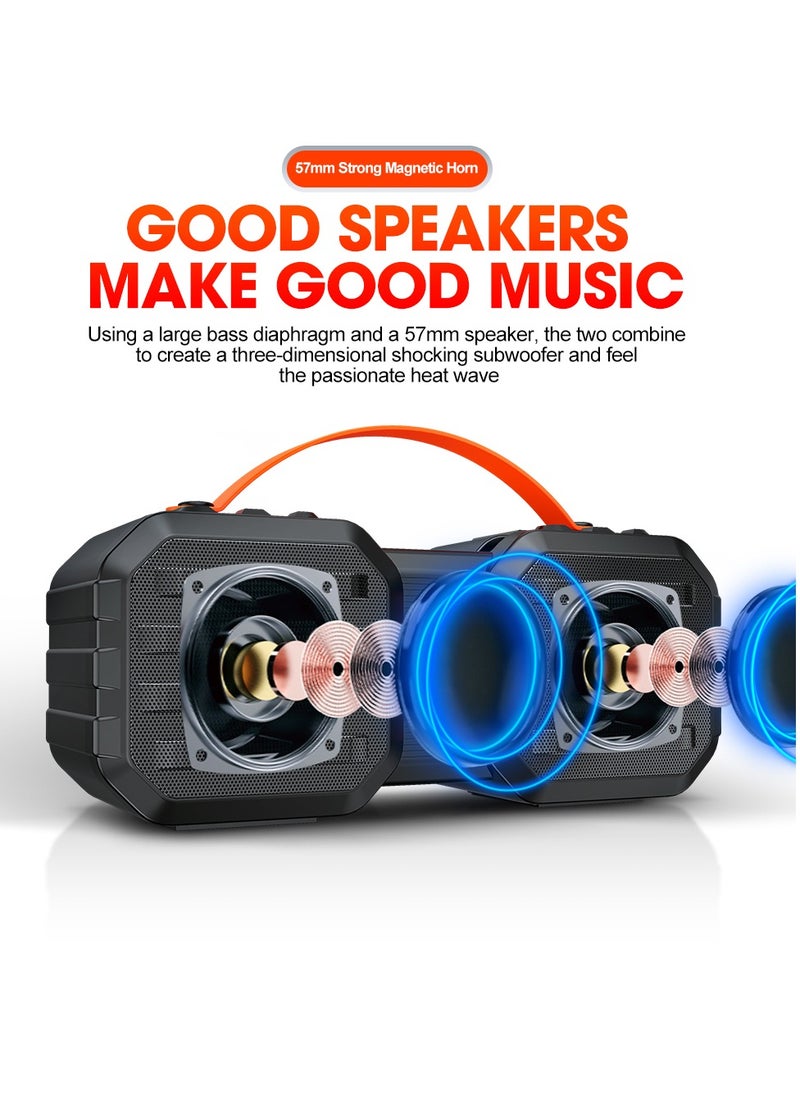T-WOLF Portable Bluetooth Speaker TWS Connection 8H Playtime and Multi-Mode Portable Speaker for Outdoors, Camping, Home, Party  - Image 4
