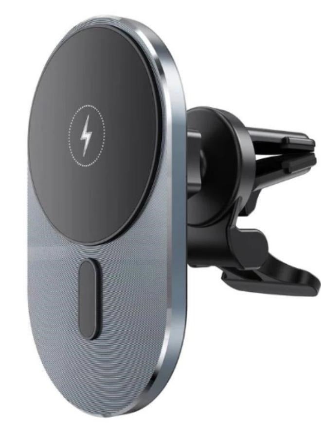 شاحن لاسلكي RRWC14 Mag Drive GT 15W مغناطيسي بفتحة تهوية مع MagSafe Gun Metal