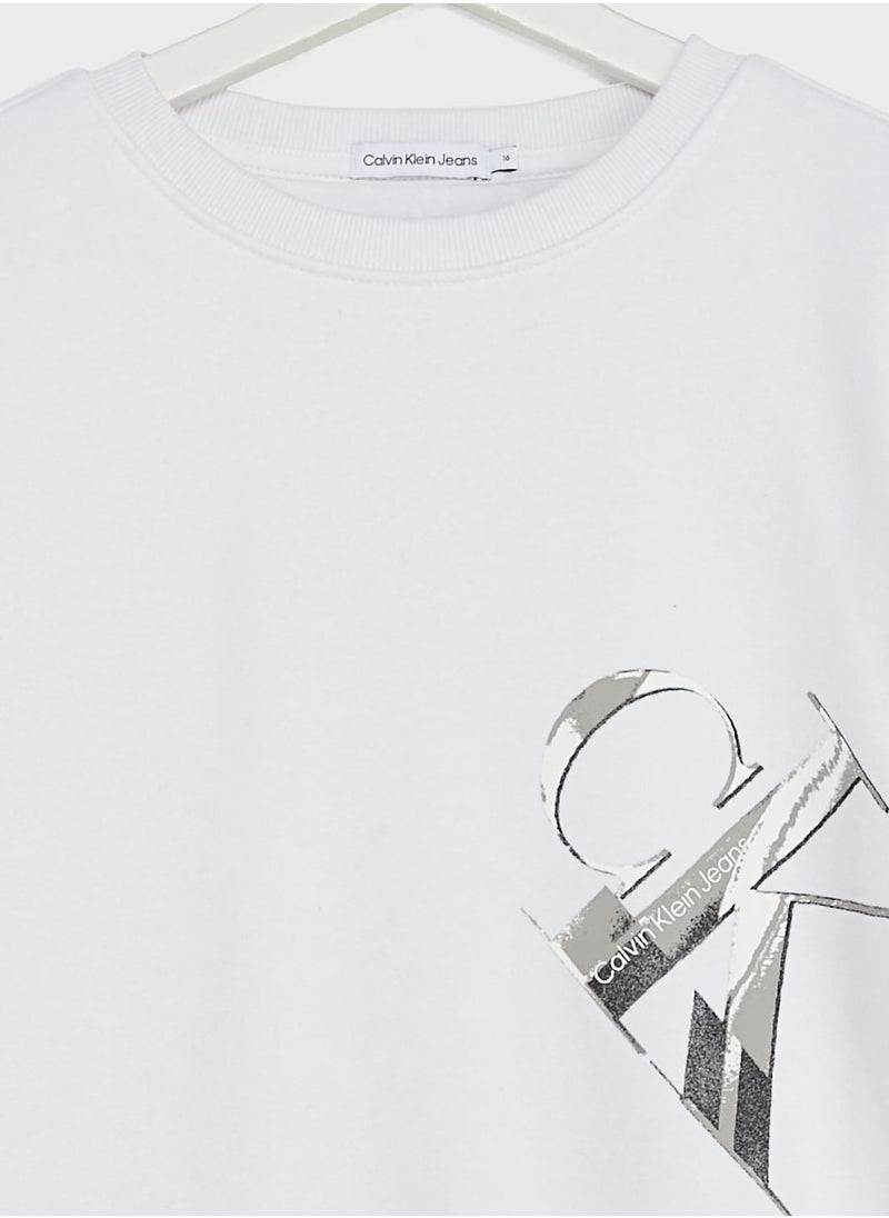 Calvin Klein Jeans - Youth Crew Neck Sweatshirt - Image 1