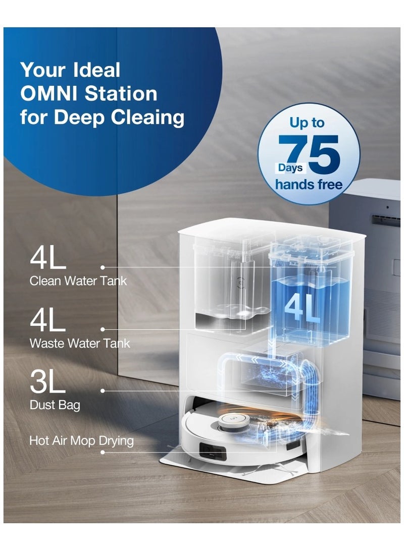 إيكوفاكس مكنسة روبوت ECOVACS DEEBOT X1e OMNI البيضاء - Image 4