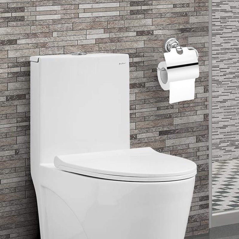 Plantex 304 Grade Stainless Steel Washroom Set of 2 - Toilet Paper Holder/Stand/Liquid Soap Dispenser - Skyllo (Chrome) - Image 5