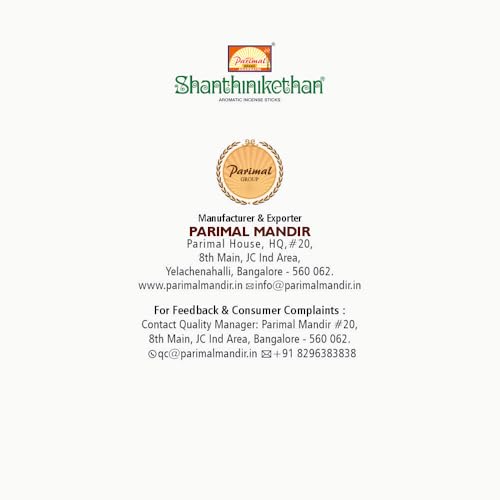 PARIMAL SHANTINIKETHAN Incense Sticks | Jumbo Pack | Pack of 3-180 Grams X 3 = 540 G | Aromatic AGARBATHI - Image 5
