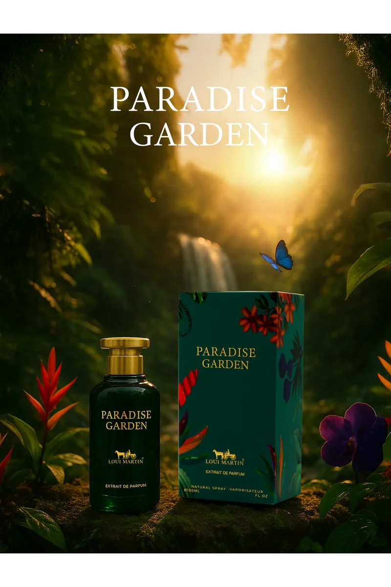لوي مارتن Paradise Garden Eau De Parfum 100ml | Fresh Floral & Sensual Fragrance | Elegant Scent for Men & Women