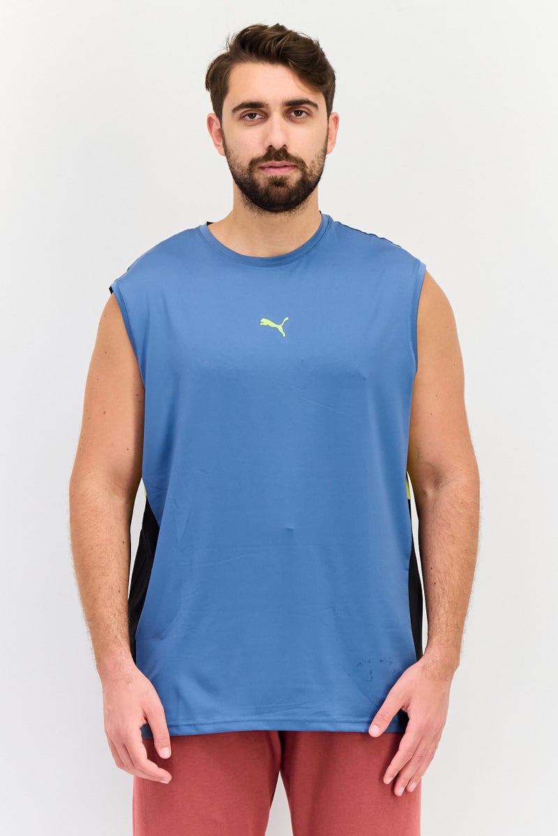 PUMA Men Sportswear Fit Sleeveless Running Tank, Slate Blue - Image 1