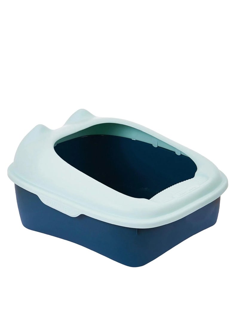 صندوق نفايات كيتي مريح شبه مغلق قوي هريرة قعادة المرحاض كيتي القمامة عموم للقطط الداخلية القطط مرحاض الحيوانات الأليفة متوسطة - Image 1