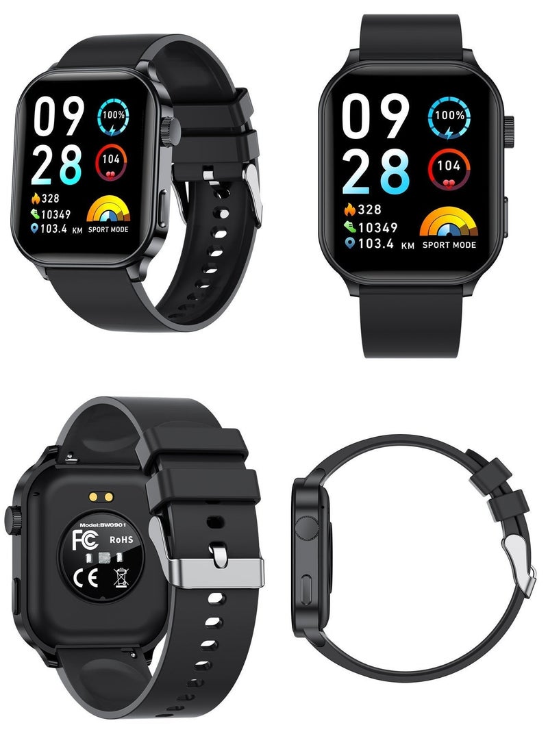 LIGE Top Brand Luxury Men's Smartwatches 2.01-Inch HD Large Screen, Zinc Alloy Case, 100+Sports Mode And Heart Rate Monitoring, 15 Days Long Standby Battery Life, IP68 Waterproof Smart Watches For Men Black - Image 3