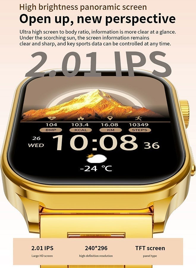 LIGE Top Brand Luxury Men's Smartwatches 2.01-Inch HD Large Screen, Zinc Alloy Case, 100+Sports Mode And Heart Rate Monitoring, 15 Days Long Standby Battery Life, IP68 Waterproof Smart Watches For Men Black - Image 5