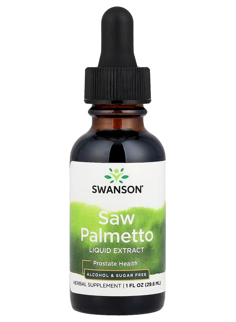 سوانسون، مستخلص سائل من نخيل المنشار، خالي من الكحول والسكر، 1 أونصة سائلة (29.6 مل)