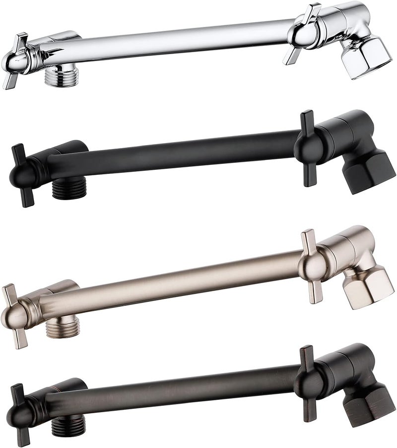 Oysdmn Shower Extension Adjustable Height and Angle Shower Head Extension Arm for Rain Shower Head, Shower Arm Extender Hardware (Oil Rubbed Bronze, 8 Inch) - Image 1