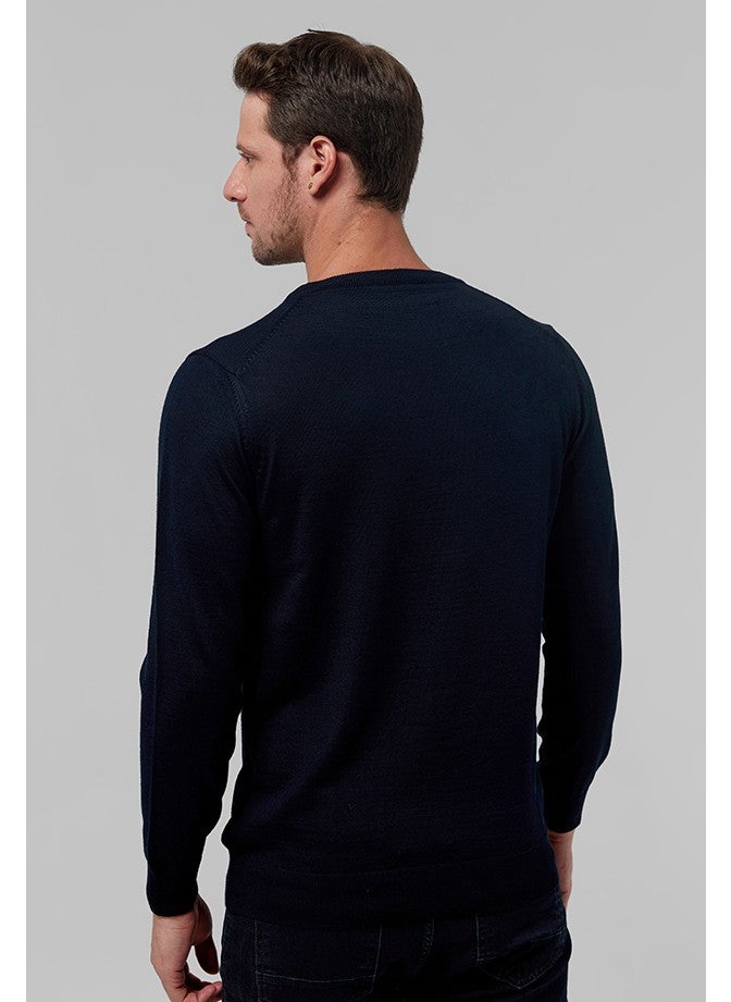 Regular Fit Navy Blue Plain Knitted Sweater 9HF060632004D - pzsku/Z7A7B645DA4485F0BFA7FZ/45/_/1732551474/7f12767f-73a4-4b75-b0b8-b48fab163b33