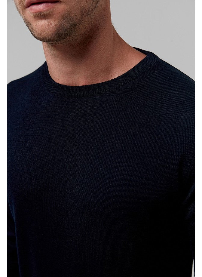 Regular Fit Navy Blue Plain Knitted Sweater 9HF060632004D - pzsku/Z7A7B645DA4485F0BFA7FZ/45/_/1732551475/ce6ac427-27c5-4943-932d-08bca2d6190b