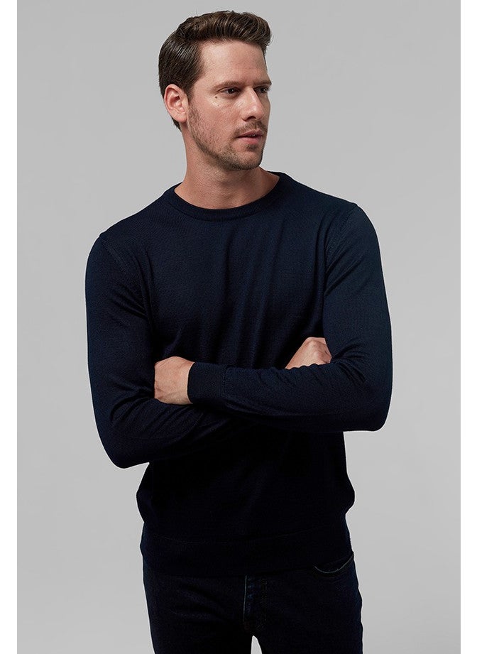 Regular Fit Navy Blue Plain Knitted Sweater 9HF060632004D - pzsku/Z7A7B645DA4485F0BFA7FZ/45/_/1732551478/b6aba4ff-1d83-4ab5-8ebc-3806802359dd