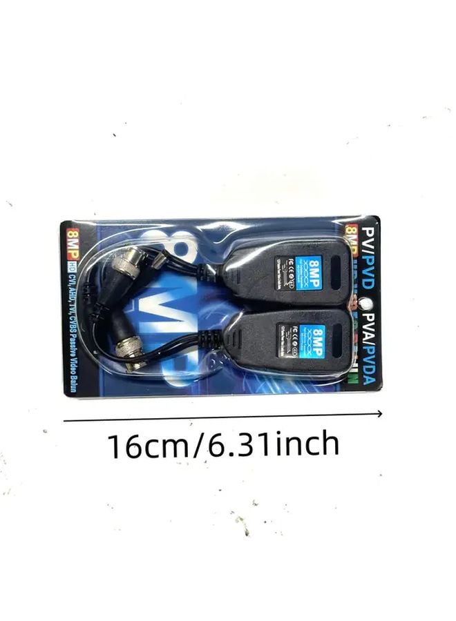 3 Pairs CCTV Video Balun BNC to RJ45 8MP Passive Twisted Pair UTP Balun for Camera - Image 3