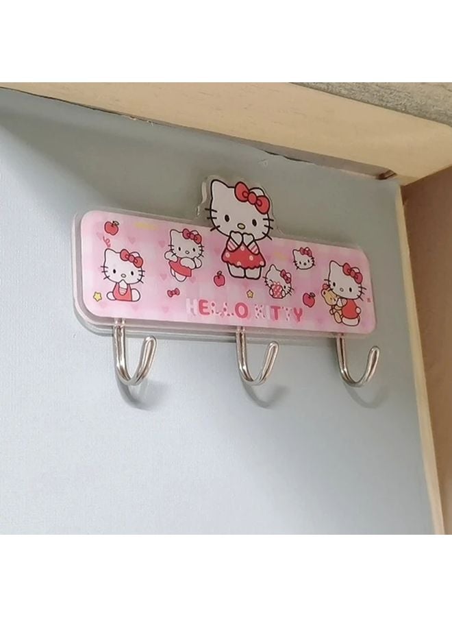 Hello Kitty Melody Wall Hook Adhesive Organizer For Towels Bags Keys Easy Install Pink - Image 2