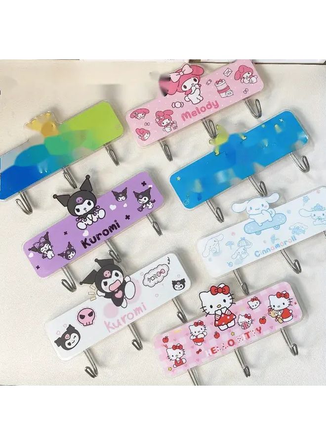 Hello Kitty Melody Wall Hook Adhesive Organizer For Towels Bags Keys Easy Install Pink - Image 3