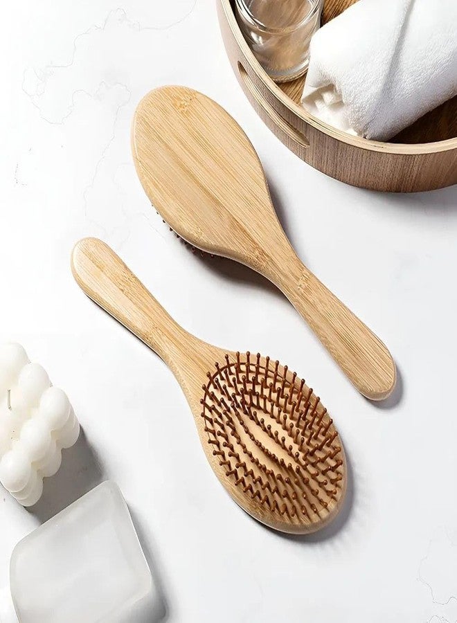 Megika Wooden hair brush for Women & Men - Bamboo wooden Paddle hair brush for men women Curly hair - Bamboo Wooden brush for hair growth with flat paddle brush comb - Image 4