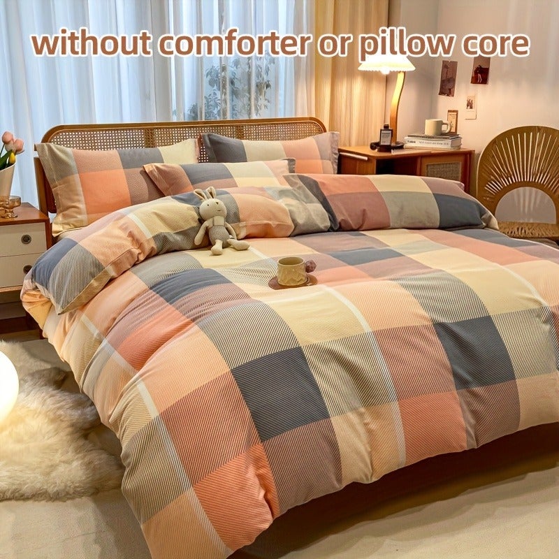 Ruffled Sheet 4pcs Set Bedding Chocolate-Colored Lace Kit Includes 1pc Fitted Sheet, 1pc Duvet Cover, 2pcs Pillowcases - Soft Skin-Friendly Washable Polyester Machine Washable No Comforter Or Pillow Inserts - Image 2