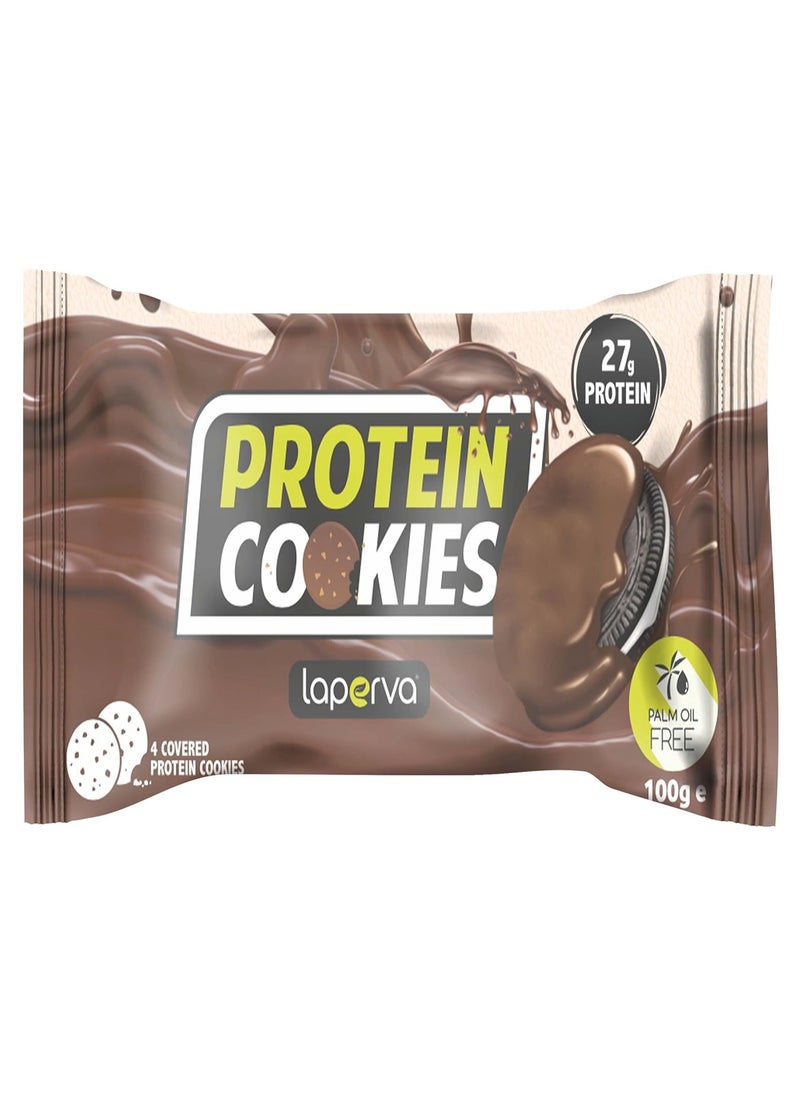 Laperva Protein Cookies - Keto Friendly, Low Calorie, High Protein, Vegetarian, and Cholesterol-Free, Dark Chocolate, 12 Piece Box  - Image 2