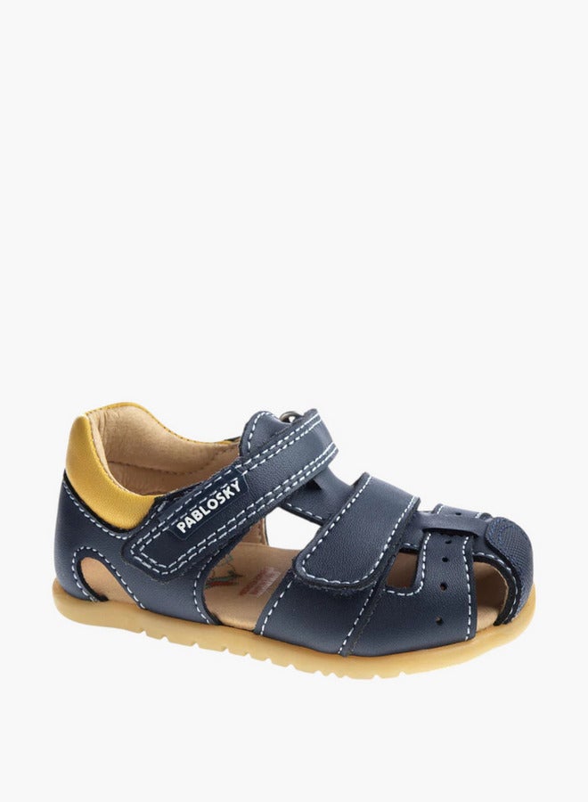 Pablosky Boys' Stitch Detail Sandals with Hook and Loop Closure  - Image 2