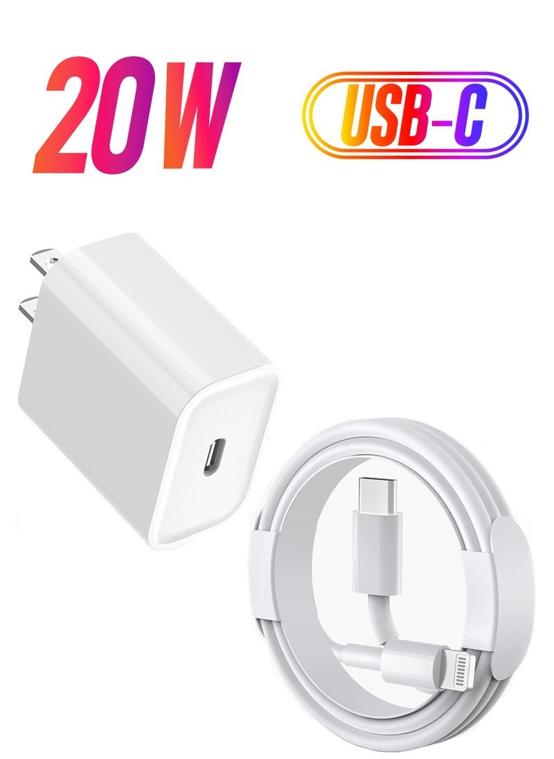 Gravity Fast Charger iPhone [Apple MFi Certified] 20W USB C PD Adapter with 3FT Type-C to Lightning Cable Compatible with iPhone 13 12 Pro Max Mini 11 XS - Image 1