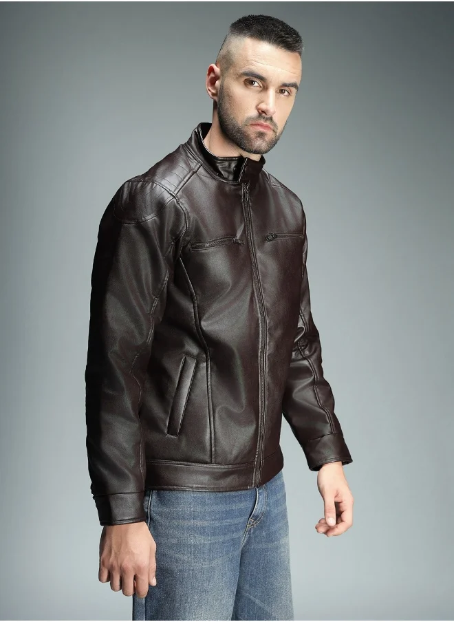 HIGH STAR Men Brown Jackets