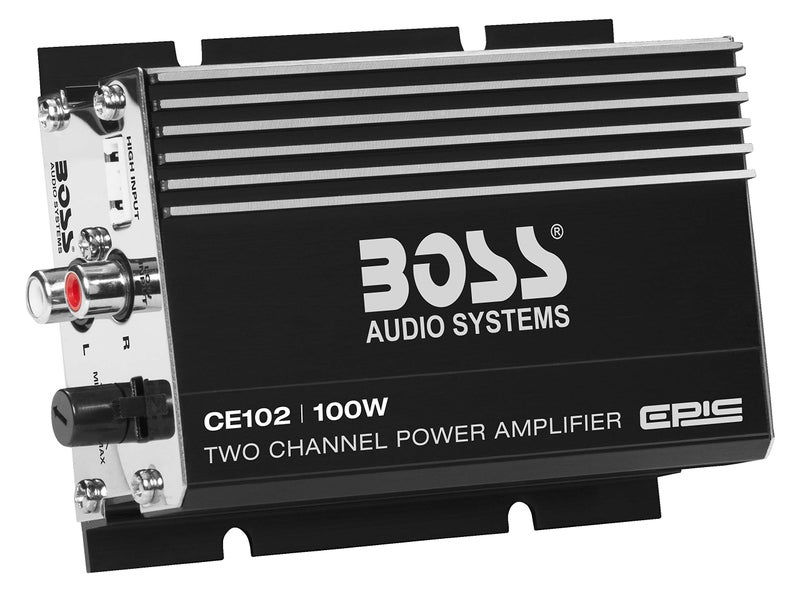 BOSS AUDIO SYSTEMS BOSS Audio Systems CE102 2 Channel Car Amplifier - 100 Watts, Full Range, Class A/B, IC (Integrated Circuit)  - Image 2