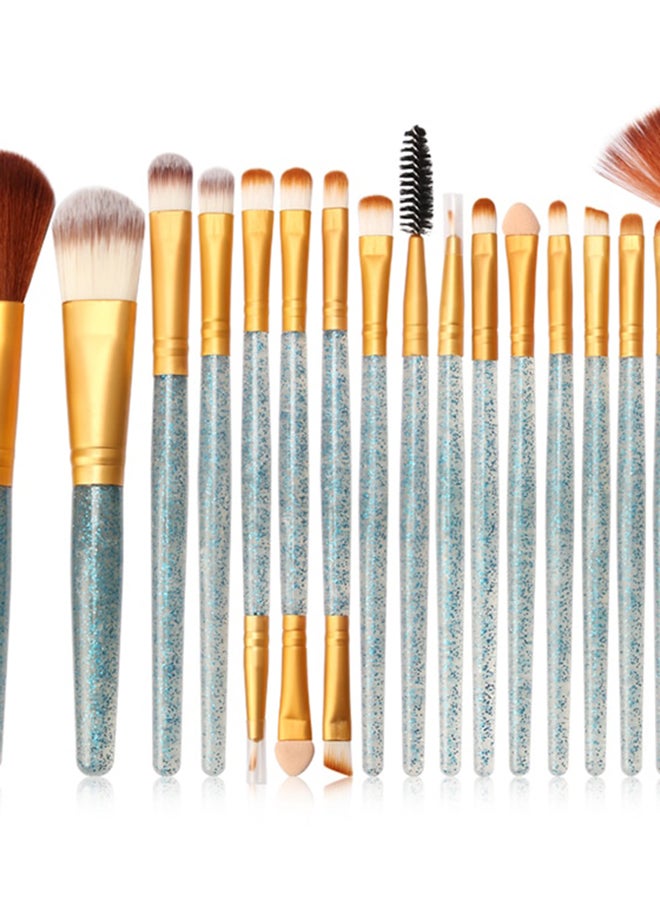 طقم فُرش مكياج احترافية من 18قطعة متعدد الألوان - Image 2