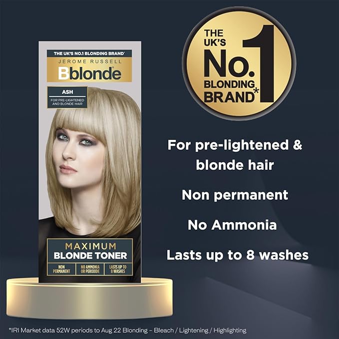Jerome Russell Bblonde Maximum Colour Silver Toner Non Permanent Hair Toner for Pre Lightened Naturally Blonde Hair Silver Hair Dye with No Ammonia or Peroxide Lasts up to 8 Washes 75ml - Image 2