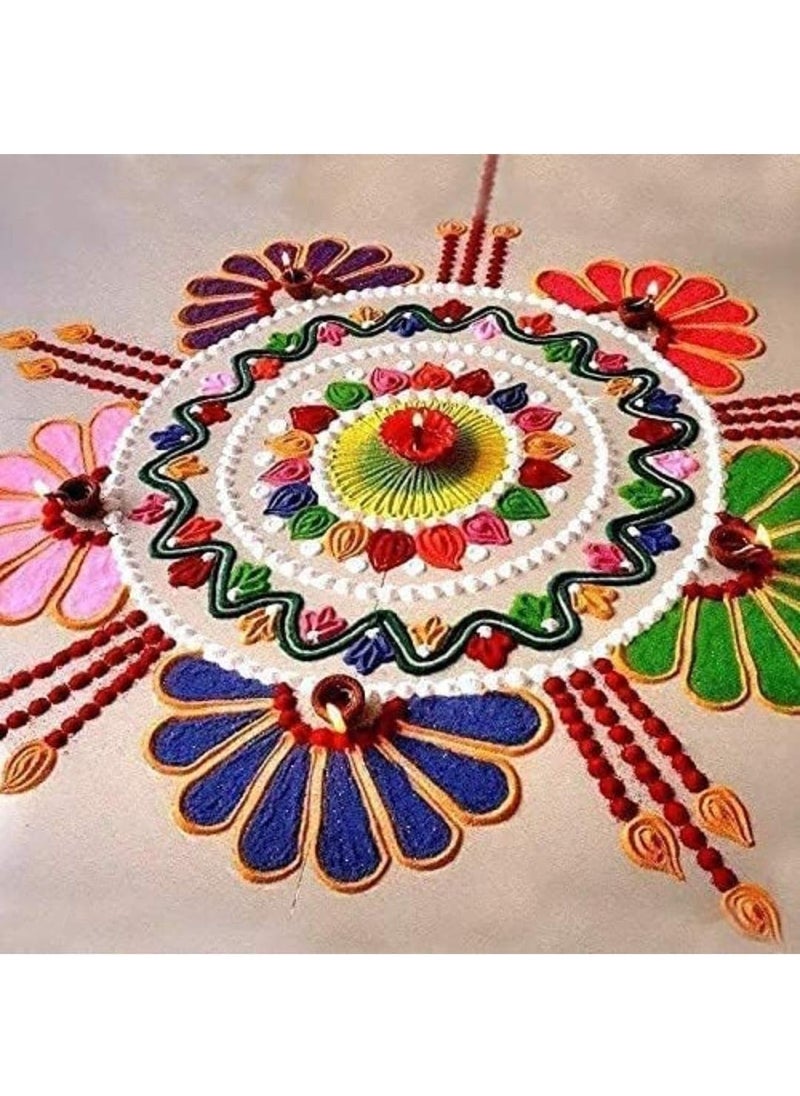 WAAOME WAAOME Pack of 20 Different Color Rangoli Color Powder Multi Colour for Floor Decoration Diwali DecorationA909  - Image 4