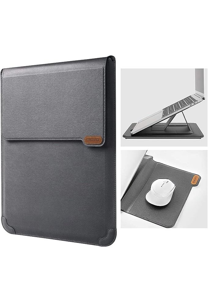 Nillkin Nillkin 14 inch Laptop Sleeve Case Laptop Stand Adjustable, Computer Shock Resistant Bag with Mouse Pad for 13" MacBook Pro and MacBook Air, XPS 13,Surface Book 13.5", 12.9" New iPad Pro 4th 3rd, Gray  - Image 1