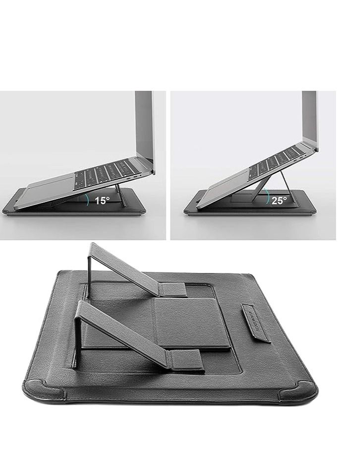 Nillkin Nillkin 14 inch Laptop Sleeve Case Laptop Stand Adjustable, Computer Shock Resistant Bag with Mouse Pad for 13" MacBook Pro and MacBook Air, XPS 13,Surface Book 13.5", 12.9" New iPad Pro 4th 3rd, Gray  - Image 4