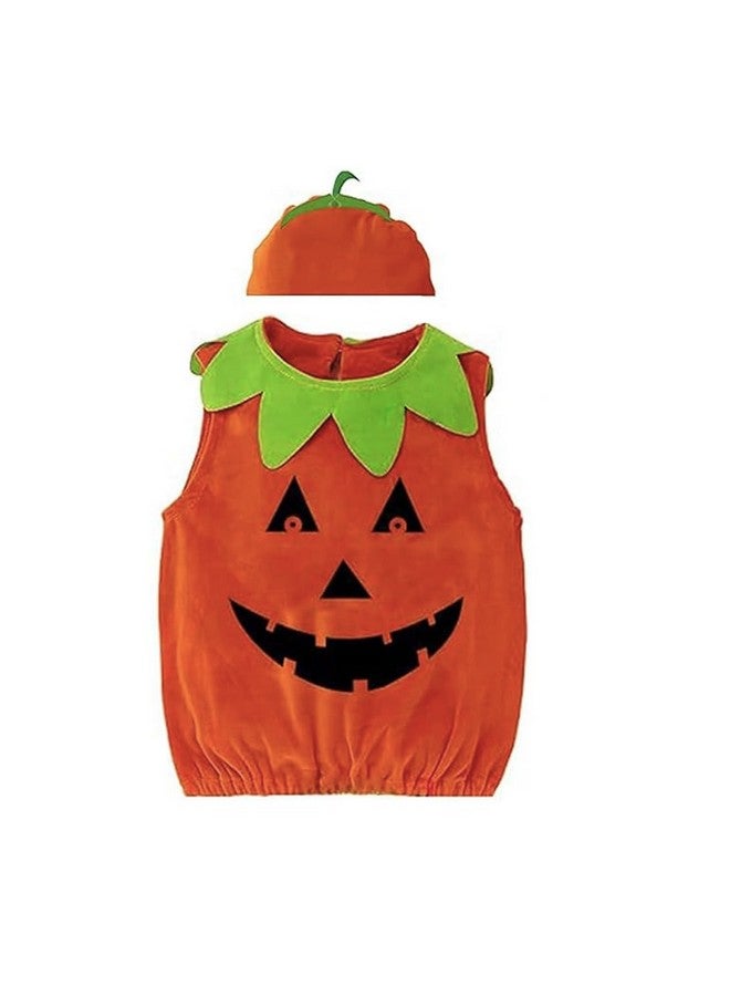 FancyDressWale Polyester Halloween Dress For Girls And Boys Pumpkin Witch Ghost Theme Costume Party (2-4 Years, Pumpkin), Orange - Image 3