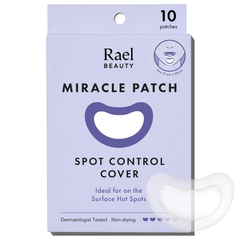 Rael Pimple Patches, Miracle Spot Control Cover - Hydrocolloid Acne Patch, Strips for Zits and Blemish, Korean Skin Care, Vegan, Cruelty Free (10 Count)