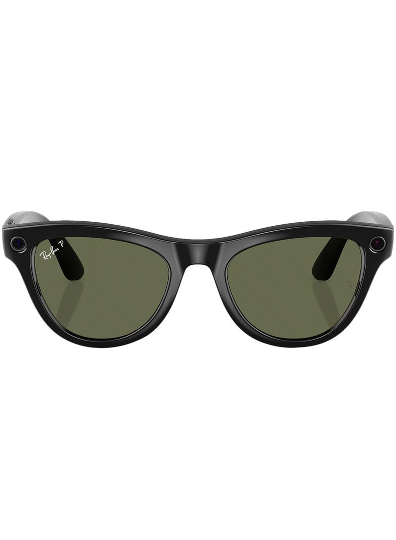 Meta Ray-Ban Skyler RW4010 Polar G-15 Green lens Shiny Black - Image 2