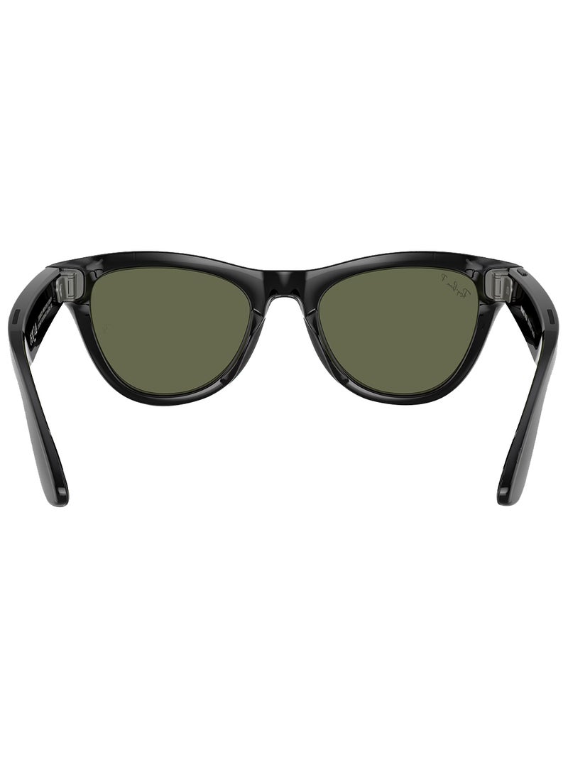 Meta Ray-Ban Skyler RW4010 Polar G-15 Green lens Shiny Black - Image 4