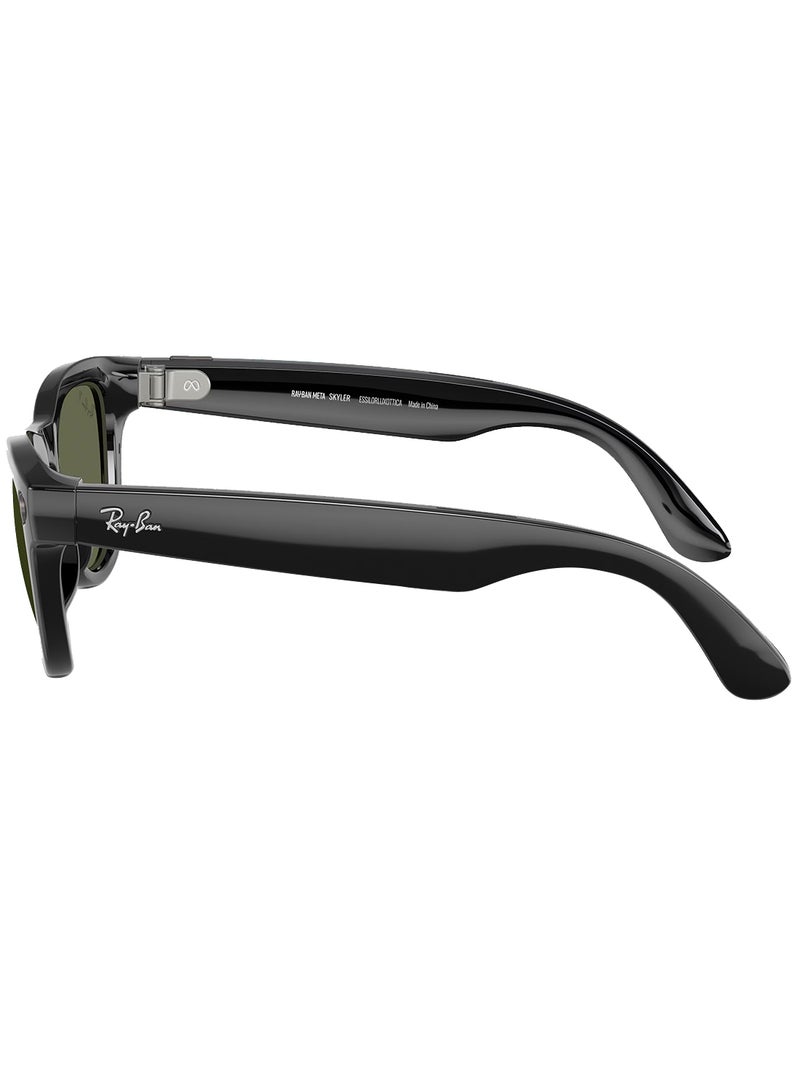 Meta Ray-Ban Skyler RW4010 Polar G-15 Green lens Shiny Black - Image 3