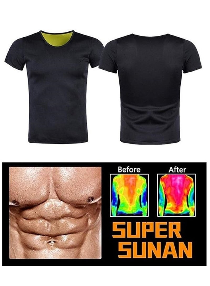 Generic Men's Neoprene Sauna Suit with Short Sleeves: Perfect workout sweat shirt design helps shape the body and promote weight loss, making it the perfect choice for men looking to achieve effective results during training sessions. - Image 5
