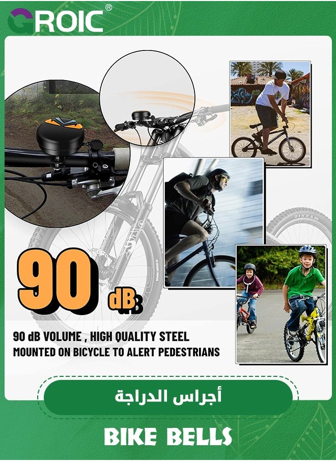 GROIC - Classic Bike Bell, Bicycle Bell for Handlebars, Loud Sound Cute Cycling Handlebars Bicycle Bell Mountain Bike Accessory, Clear & Long Sound Ringer for Road, Mountain or Beach Cruiser Bikes - Image 1