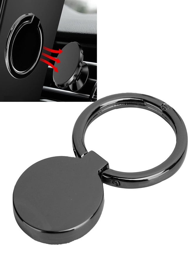 Yoidesu Phone Ring Holder, Mobile Phone Finger Ring Adjustable Metal Phone Holder Magnetic Car Mount for Mobile Phones and Tablets(Black) - Image 5