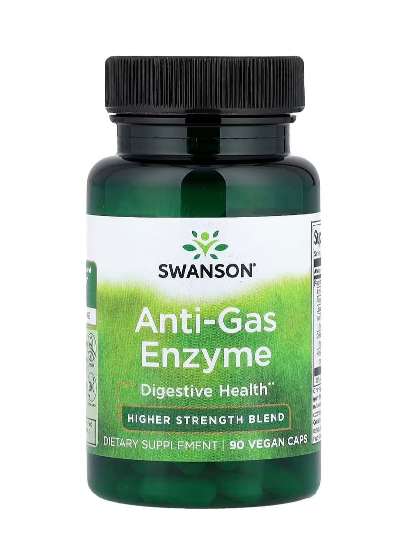 سوانسون مزيج إنزيم مضاد للغازات عالي الفعالية، 90 كبسولة نباتية - Image 1