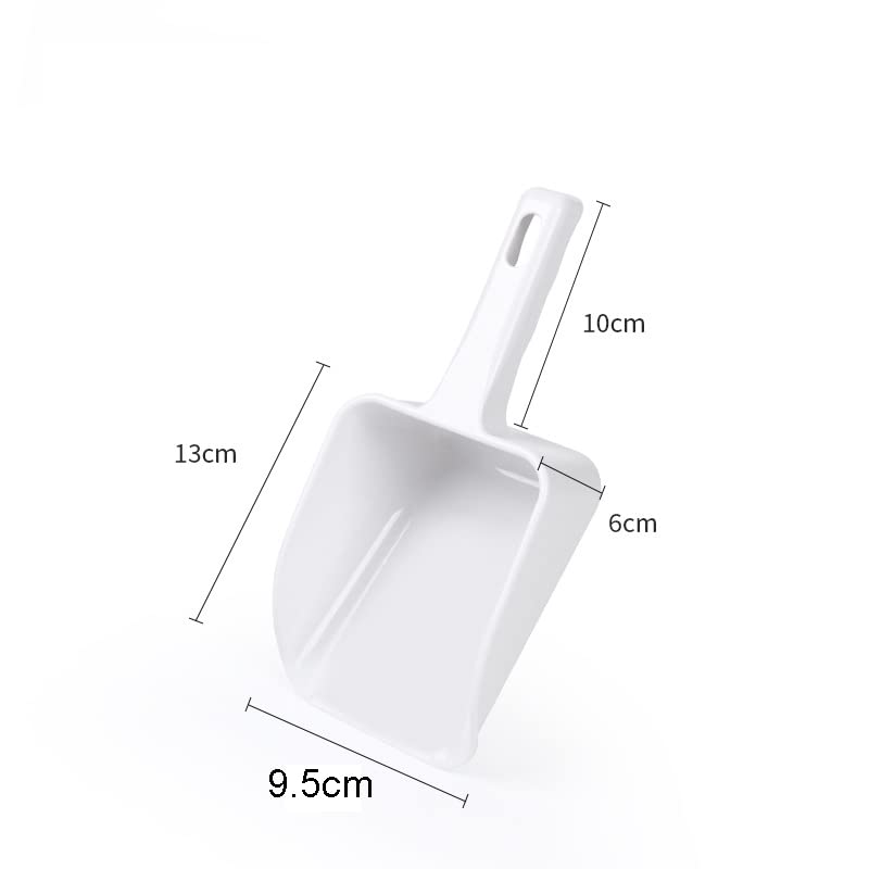 ليزنيرزم قطعة واحدة من مغرفة الثلج البلاستيكية، مجرفة ثلج بلاستيكية، مغرفة يد بلاستيكية، مغرفة ثلج، مغرفة حبوب القهوة، مغرفة الحلوى، لشريط المنزل، المطبخ، المطعم، 9 × 3.7 × 2.36 بوصة، صغيرة بيضاء - Image 3