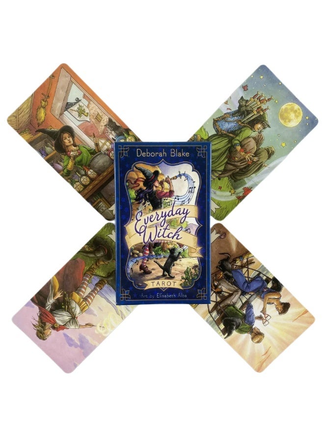 NIBEMINENT Daily Witch Tarot Deck Oracle Bone Script Electronic Guide 78Pcs English Version Daily Witch Tarot Deck Board Game Cards - Image 2